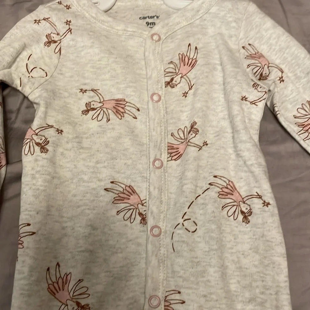 Carter's sleep and play fairy print pajamas
